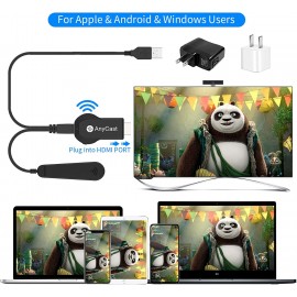 4K&1080P Wireless HDMI Display Adapter,iPhone Ipad Miracast Dongle for TV,Upgraded Toneseas Streaming Receiver,MacBook Laptop Samsung LG Android Phone,Birthday Business Education Gift 