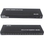 Optimal Shop HDMI Splitter 1 in 16 Out 16 Port 1x16 Full HD 1080P HDMI 1.4 Splitter with Switcher Converter Support 4KX2K 3D Digital Audio Format-Black(16 Port HDMI Splitter 4K) 