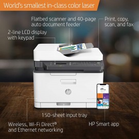 HP Color Laser 179fnw Wireless All in One Laser Printer 