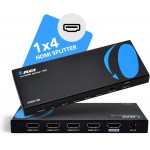 OREI UltraHD 4K @ 60 Hz 1 X 4 HDMI Splitter 1 in 4 Out 4 Port 4: 8-Bit - HDMI 2.0, HDCP 2.0, 18 Gbps, EDID, Duplicate / Mirror 4K Screens - UHDS-104 