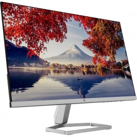 HP New M24f Monitor - 2D9K0AA#ABA - 23.8" FHD 1080p IPS LED Anti-Glare Monitor, Silver and Black - AMD FreeSync, 70Hz, 300 nits, HDMI & VGA Ports, Tilt + HDMI Cable