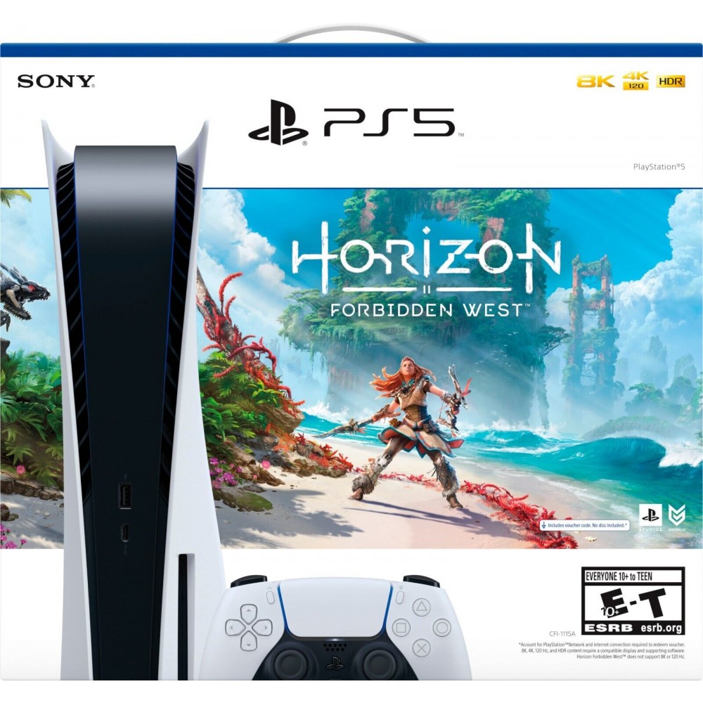 Sony PlayStation 5 Disc Edition Horizon Forbidden West Bundle. 1 Year Warranty