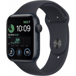 Apple Watch SE (2nd Gen) [GPS 44mm] Smart Watch w/Midnight Aluminum Case & Midnight Sport Band - S/M. Fitness & Sleep Tracker, Crash Detection, Heart Rate Monitor, Retina Display, Water Resistant 