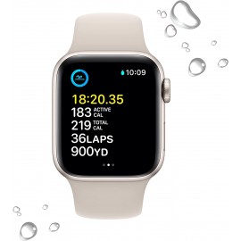 Apple Watch SE (2nd Gen) [GPS 40mm] Smart Watch w/Starlight Aluminum Case & Starlight Sport Band - S/M. Fitness & Sleep Tracker, Crash Detection, Heart Rate Monitor, Retina Display, Water Resistant 