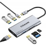 USB C Hub, QGeeM USB C to HDMI Adapter 4k, 7 in 1 USB C Dongle with 100W Power Delivery,3 USB 3.0 Ports, SD/TF Card Reader, Compatible for MacBook Ipad HP...