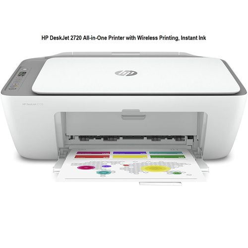HP DeskJet 2720 All-in-One Printer - Wireless Printing with Built-in Wi-Fi and Instant Ink